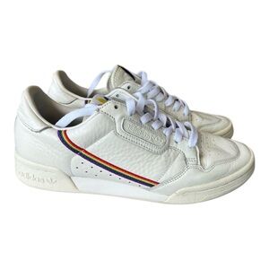 Adidas Originals Continental 80 Pride Sneakers White Leather Rainbow Size 8.5